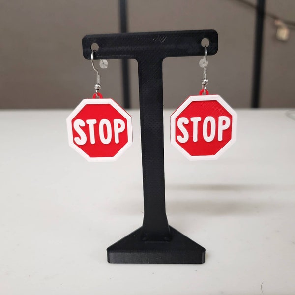 Stop Sign Earrings