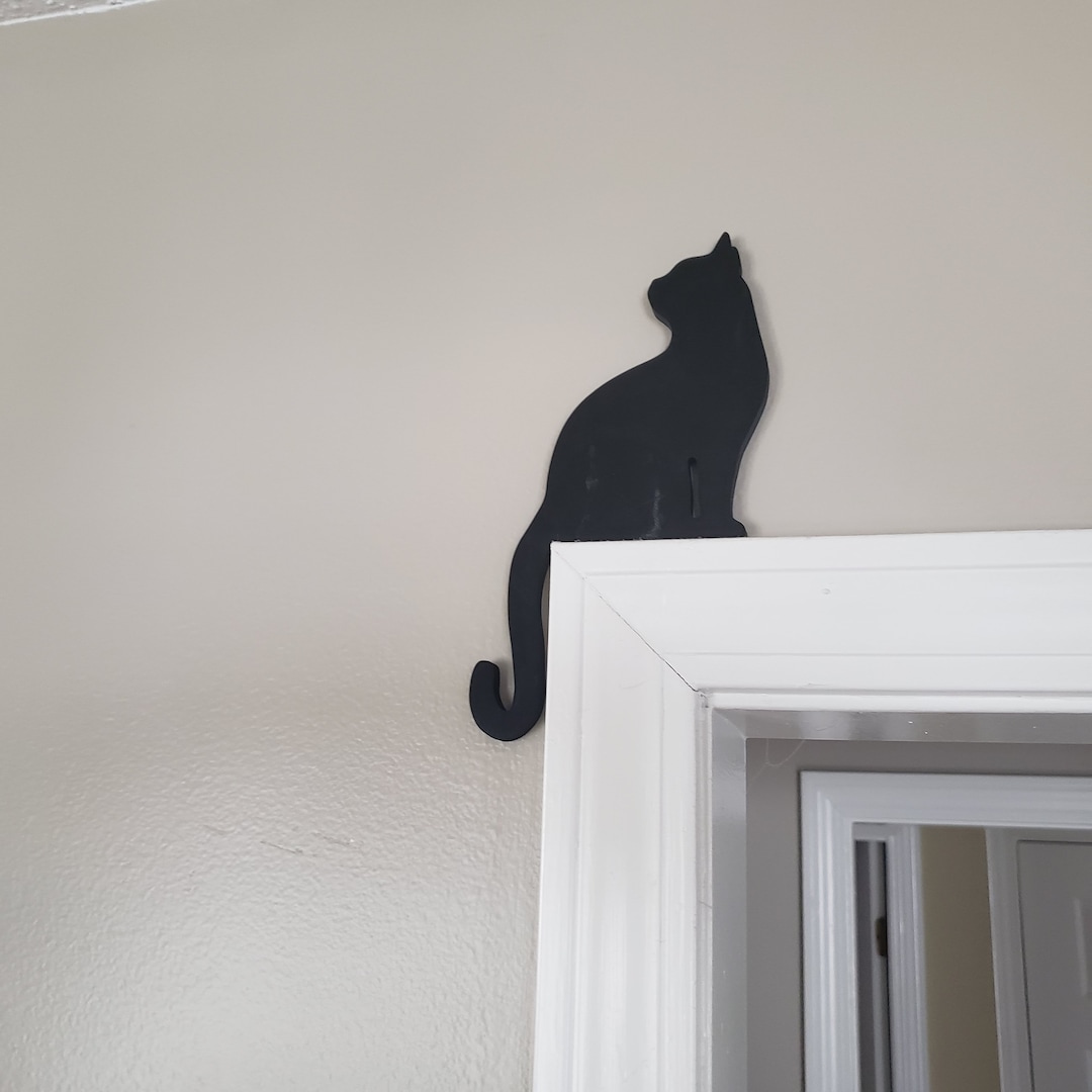 Super Cute Sitting Cat Door Corner Etsy