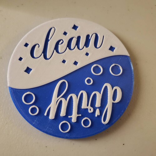 Clean Dirty Dishwasher Reversible Kitchen Organizing Etsy