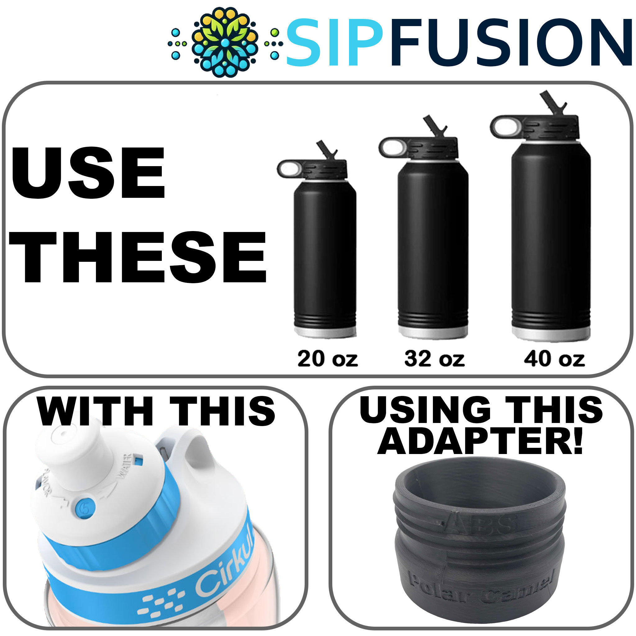 Cirkul to Polar Camel : SipFusion Adapter - Unleash the Flavors You Love!