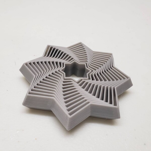 Fractal Fidget Star | 3D Printed Fidget Star 8 point | Sensory | ASMR | Tinker Tool | Stress Relieve Desk Toy