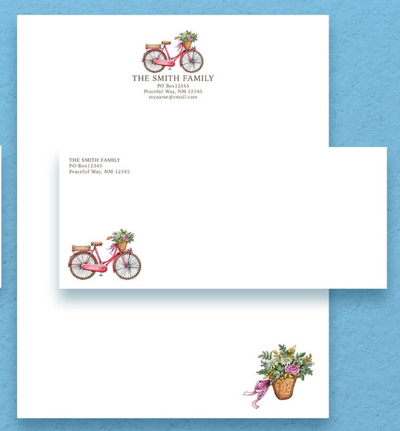 INSTANT Download JW Vintage Bicycle Collection Letter Writing ...