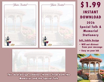 JW 2026 Memorial and Special Talk Stationery