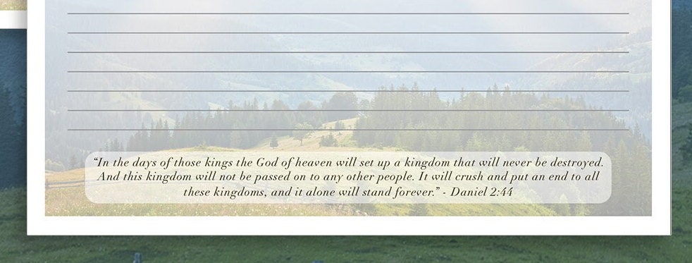 Daniel Scripture Template Kingdom Theme 1 Daniel 2:44 with and Without Scripture 5 - Etsy