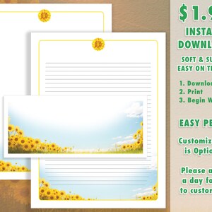 Descarga INSTANTÁNEA JW Stationery - Un verano de girasoles