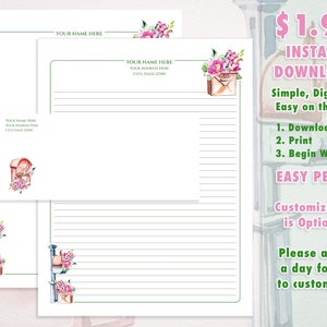Descarga INSTANTÁNEA JW Vintage Mail: la personalización es opcional