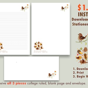 Personalized JW Letter Writing Stationery and envelope "You are worth more than many sparrows." - Matthew 10:31