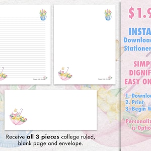 Paraguas de flores DESCARGA INSTANTÁNEA JW Stationery