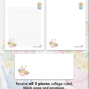 Umbrella of Flowers INSTANT Download JW Stationery
