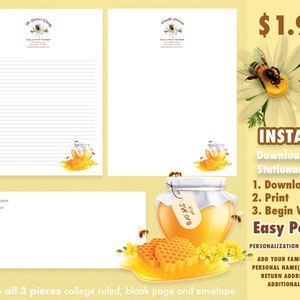 JW INSTANT Download Honey Bees Stationery