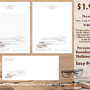 INSTANT or Personalized JW "Why Study the Bible?" Video Letter Writing - Lined, Unlined and Envelope