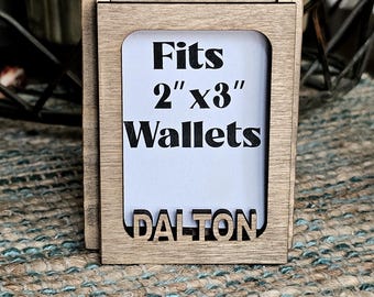 Personalized Wood Kids Wallet Size 2x3 School Picture Frame/ School Photo/Name Frame/Custom Wallet Chunky Frame
