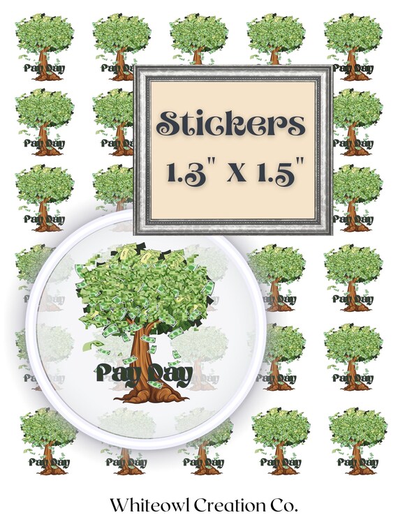 Buy Printable Planner Stickers Pay Day Instant Download PNG And.