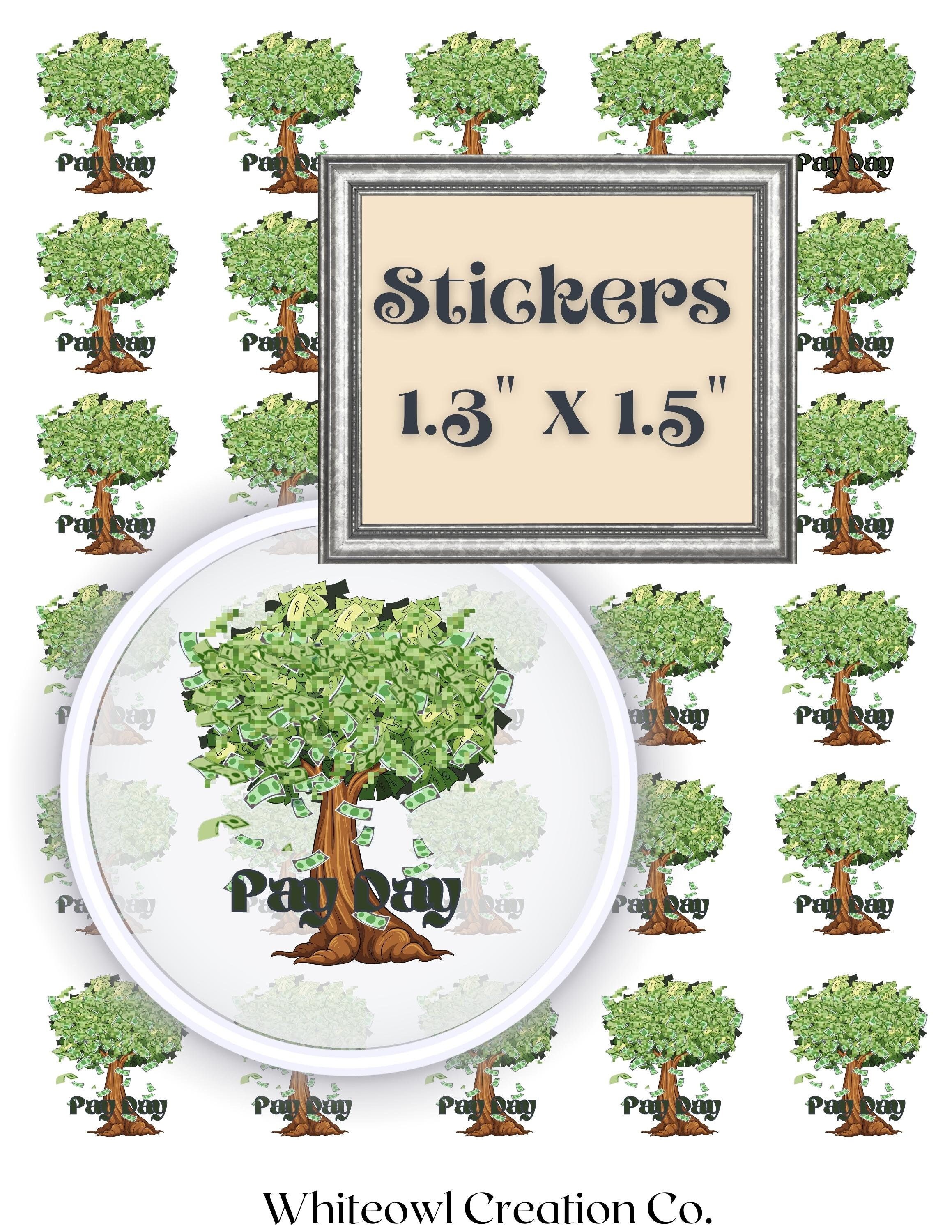 Printable Planner Stickers pay Day Instant Download PNG and PDF ...