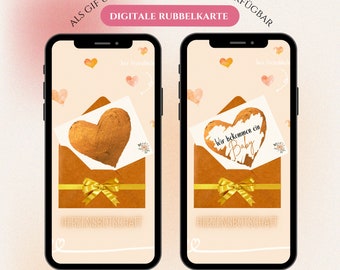 Digital scratch card, Announce pregnancy, Congratulations Scratch card Pregnant, Announcement of pregnancy, Birth, Scratch cards