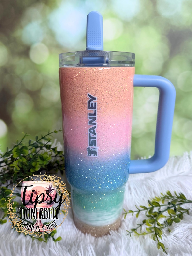 RTS Stanley Protour 30 oz Pastel Beach Glitter Tumbler bild 6