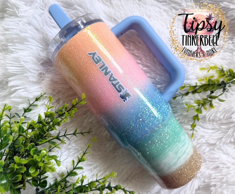 RTS Stanley Protour 30 oz Pastel Beach Glitter Tumbler bild 10