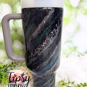 RTS Stanley Quencher 40 oz Leopard Print, Mica Swirl, and Glitter Tumbler bild 7
