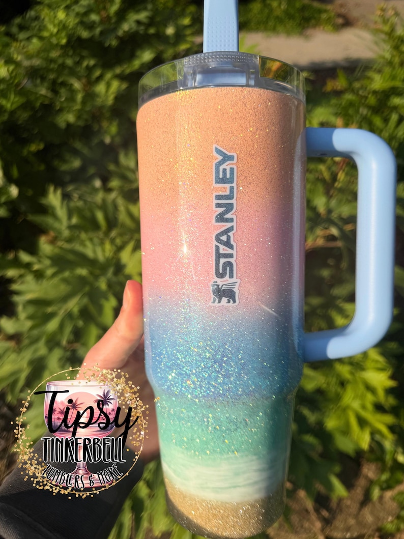 RTS Stanley Protour 30 oz Pastel Beach Glitter Tumbler bild 3