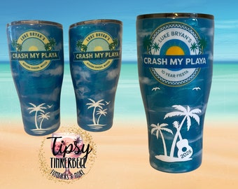 Crash My Playa Non Glittered Personalized Epoxy Tumbler for 2027