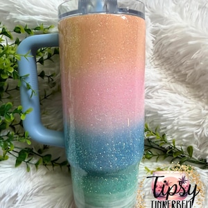 RTS Stanley Protour 30 oz Pastel Beach Glitter Tumbler bild 8