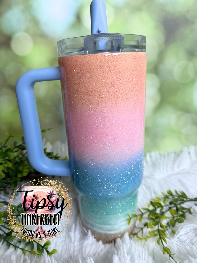RTS Stanley Protour 30 oz Pastel Beach Glitter Tumbler bild 5