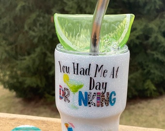 Vaso de chupito de resina epoxi con purpurina, diseño de cóctel, 3 oz, personalizado