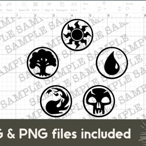 MTG Magic the Gathering Mana Symbols SVG Digital Download - Etsy