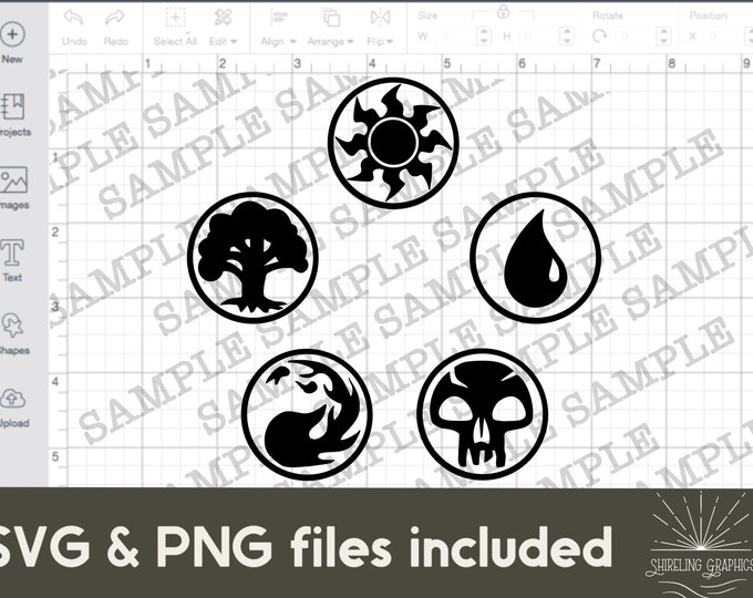MTG Magic the Gathering Mana Symbols SVG Digital Download - Etsy