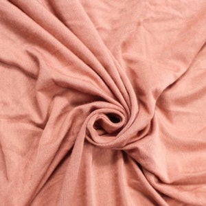 Dusty Pink Dark Heavyweight Rayon Jersey Spandex Knit Fabric by the Yard - Style 406