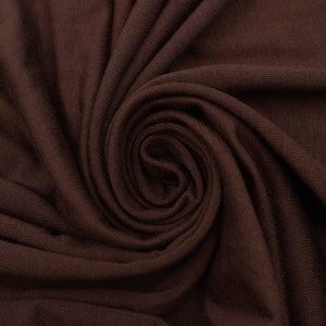 Chocolate Heavyweight Rayon Jersey Spandex Knit Fabric by the Yard - Style 406