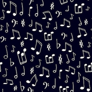 Feel the Music Design Printed 100% Combed Cotton Quilting Fabric - Choose Your Colors!!!