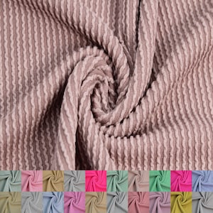 Mauve Wide Poly Rayon Spandex Rib Knit Fabric by the Yard - Style 832