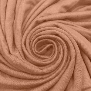 Coral Dusty Heavyweight Rayon Jersey Spandex Knit Fabric par cour - Style 406