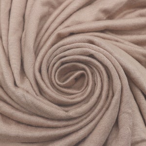 Mocha Light Heavyweight Rayon Jersey Spandex Knit Fabric by the Yard - Style 406