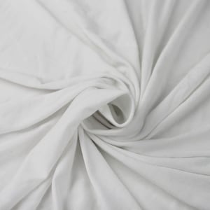 White Heavyweight Rayon Jersey Spandex Knit Fabric by the Yard - Style 406