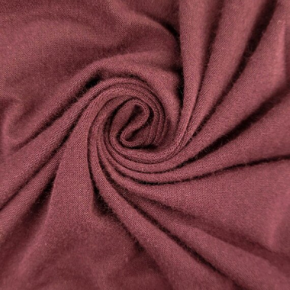 Mauve Deep Heavyweight Rayon Jersey Spandex Knit Fabric by the Yard - Style 406