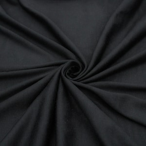 Tissu tricoté en jersey de rayonne épais noir par cour - Style 406