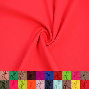 Coral Chic Neon Scuba Crepe Fabric - Neon Techno Polyester Spandex Stretch, 59" Wide