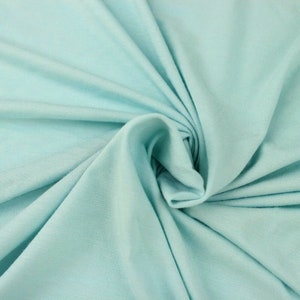 Aqua Heavyweight Rayon Jersey Spandex Knit Fabric par cour - Style 406