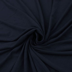 Navy Heavyweight Rayon Jersey Spandex Knit Fabric by the Yard - Style 406
