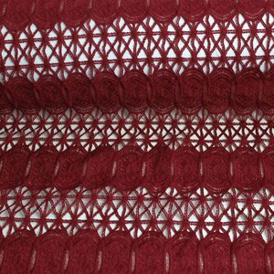Ruby 47" wide 100% Polyester Chemical Lace Fabric 270GSM - DARLA Pattern (SKU-662)