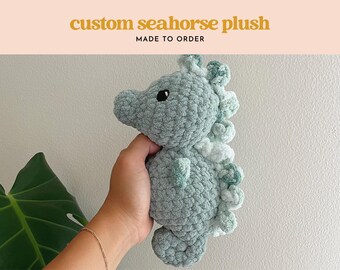 Seahorse Plush Toy - Crochet Seahorse - Beach Baby Gift - Ocean Baby Shower - Coastal Charm - Sea Animal Toy - Ocean Nursery - Nautical Baby