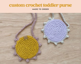 Custom Crochet Toddler Purse - Toddler Mini Bag - Crochet Bag - Eden Bag - Toddler Girl Birthday Gift - Little Girl Fall Outfit