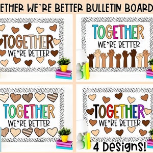 Together We&#39;re Better Bulletin Board and Door Kit- Diversity and Inclusion/ Neutral Classroom Decor/ Back to School