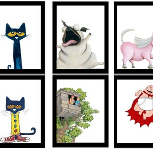 Diverse Children’s Book Character Posters - Storybook Characters with a Black Frame - 100+ Options!