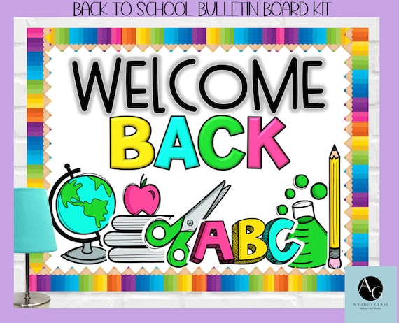 Decorably Willkommens-Pinnwand-Set Fürs Klassenzimmer – Boho Design, 64 Teile, Laminiert, Für Tür & Wand