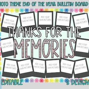 Photo Theme Memories- End of the Year Bulletin Board Kit