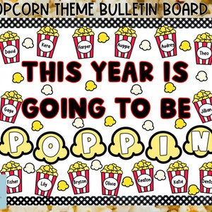 Popcorn/ Movie Theme Back to School Bulletin Board and Door Kit