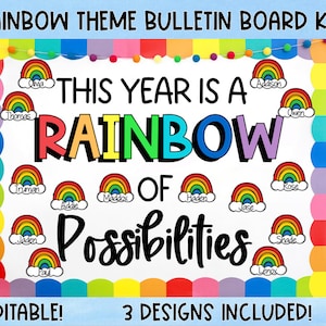 Rainbow of Possibilities Bulletin Board/ Door Kit- Rainbow Theme Bulletin Board